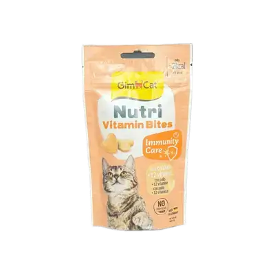 GimCat Nutri Vitamin Bites - Immunity Care - with Chicken + 12 Vitamins 40g