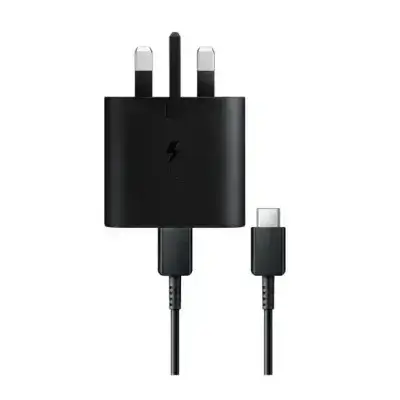 Samsung 25W Power Adapter (3-Pin) – Black with Type-C Cable/quality normal