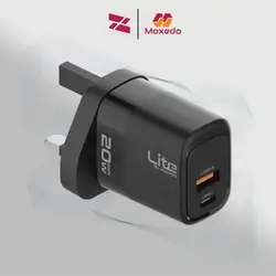 Moxedo Lite 20W GaN Charger with USB-A and USB-C Port