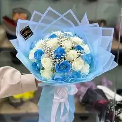 Rose And Gypsophila Flower Bouquet 