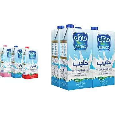 Nadec Uht Full Fat Milk 1lx4