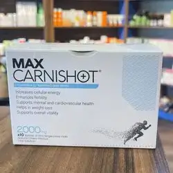max carnishot l-carnitine oral shots 2000ng * 10 bottles of 11 ml single dose vials natural cherry flavour oral solution 