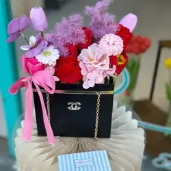 Chanel Bag With Flowers
