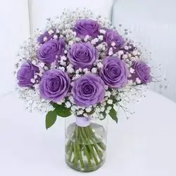 Flower Bouquet with Vase – 22 Flowers