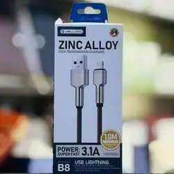 Jellico Zinc Alloy Charger Cable Usb To Lightning 1m