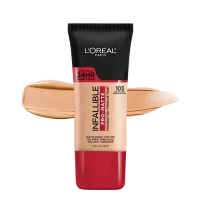 INFALLIBLE Pro-Matte Oil-Free Up To 24HR Foundation 103 NATURAL BUFF 30ml _ L'OREAL PARIS