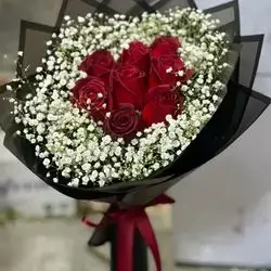 Flower bouqet rose red