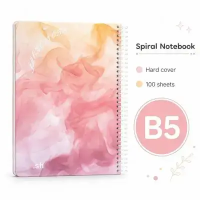 Hardcover Spiral Notebook – B5 | 100 Sheets
