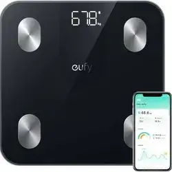 eufy by Anker Smart Scale A1 Digital Bluetooth Smart Scale, Weight Machine for Body Weight with 12 Measurements,Body Fat Analyzer Machine/BMI, Fitness Body Composition Scale with APP, lbs/kg -Black