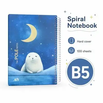 Hardcover Spiral Notebook – B5 | 100 Sheets