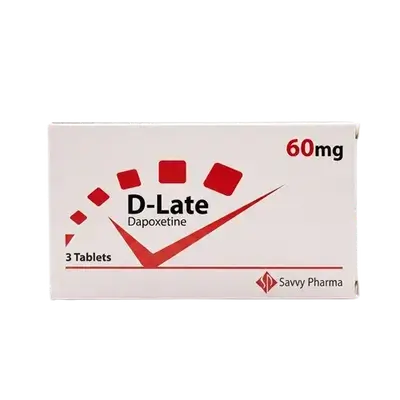 D-Late (Dapoxetine 60mg) 3 Tablets _ Savvy Pharma