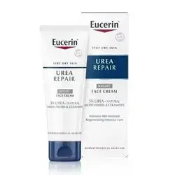 كريم الليل يوريا ريبير من يوسيرين 50 مل: تخفيف جفاف البشرة/Eucerin UreaRepair Dry Skin Replenishing Face Cream Night 5% 50ml