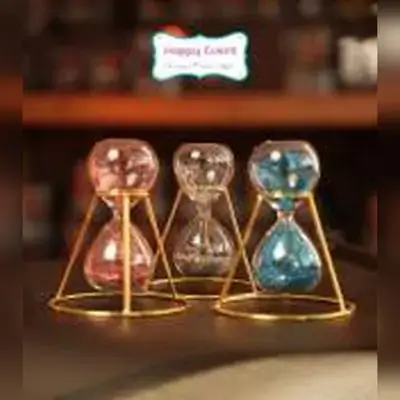 10-Minute Glass Hourglass - Three-Piece Stand