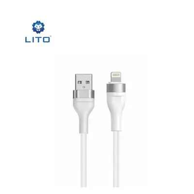 کێبڵی لیتۆ LD02L سیلیکۆنی نەرم لە USB-A بۆ Lightning بۆ بارگاویکردنەوەی خێرا