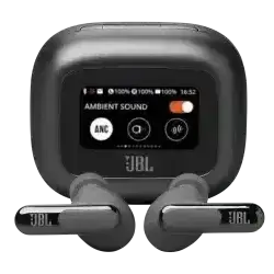 JBL Live Beam 3 True wireless noise-cancelling earbuds with stick-closed design and Smart Charging Case, JBLLIVEBEAM3BLK, Black