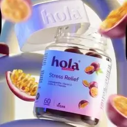 Hola stress relief ashwagandha vitamin D GABA & L-theanine 60 gummies