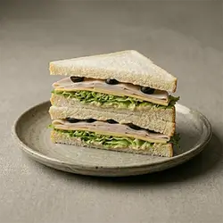 Cheesy Turkey Club Sandwich