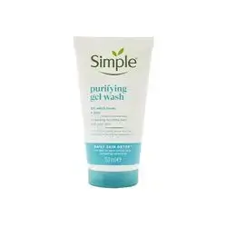 SIMPLE PURIFYING GEL WASH %5 WITCH HAZEL +ZINC DAILY SKIN DETOX FOR OILY OR SPOT PRONE SKIN INCLUDING SENSITIVE 150ML