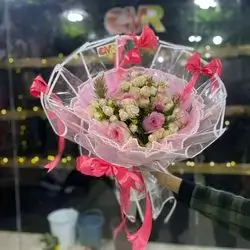 Pink Baby Rose & Rose Bouquet