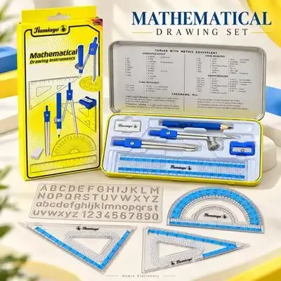 Flamingo Mathematical Drawing Set – 8 Pcs