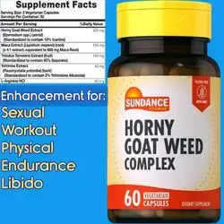 Horny Goat Weed Complex, Horny Goat Weed, Maca, Tribulus Terrestris, L-Arginine, Yohimbe Extract, 60 Capsules Horny Goat Weed