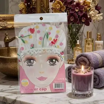Waterproof Polka Dot Shower Cap