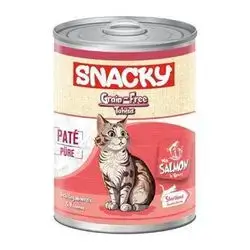 Snacky Salmon Flavored Canned Wet Cat Food for Spayed or Neutered Cats