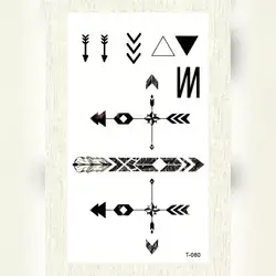1 Sheet arrow tribal black temporary tattoo boho tattoo