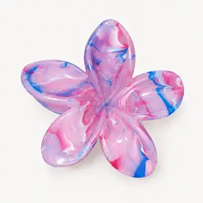 1pc Hibiscus Flower Shaped Plastic Hair Clips