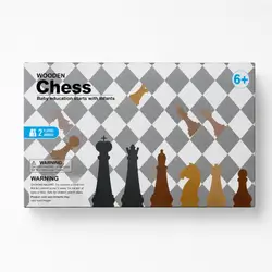 Star Wooden Chess Board Set – Classic Strategy Board Game