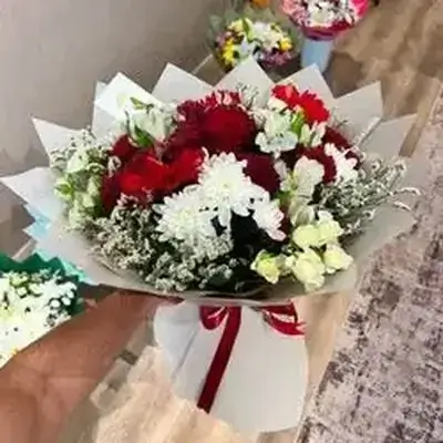 White And Red Bouquet Flower