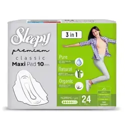 Sleepy Classic Maxi Pad 10mm Normal 24 Pcs