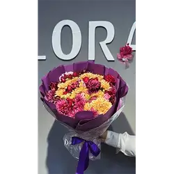 Flower Bouquet – 5 Dawoodi, 2 Baby Rose