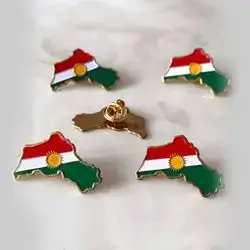 kurdish flag pin