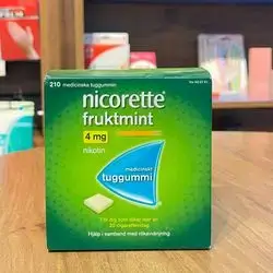 nicorette fruit mint  4mg nikotin medical chewing gum for those who smoke more than 20 cigarettes /day  210 medical chewing gums