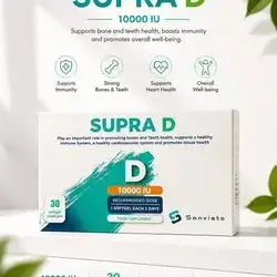 Supra D 10000IU Vitamin D3 Softgel Capsules