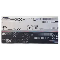 a black and white geometric/glitch design gaming mouse pad