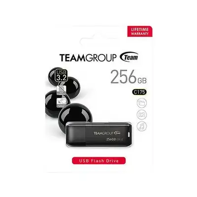 محرك أقراص فلاش TEAMGROUP C175 بسعة 256 جيجابايت من نوع USB 3.2 Gen 1.