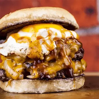 Double Cheese and Egg Burger