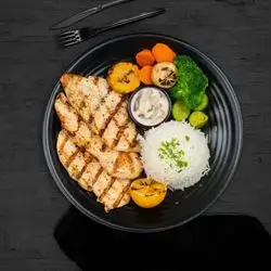 Chicken Steak With Rice - 566 Calories