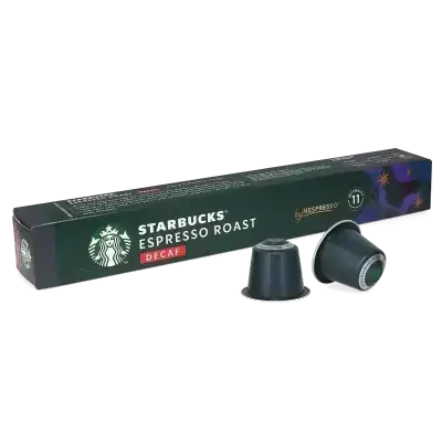 Starbucks® by Nespresso Espresso Roast Decaf Capsules – Intensity 11 – 10 Capsules