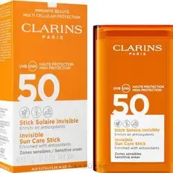 Clarins Invisible Sun Care Stick SPF 50 High Protection for Sensitive Areas