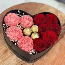 Flower Box Candle and Chocolate