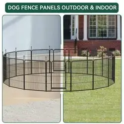 Pet Fence Black 70×80cm 16 Pannel