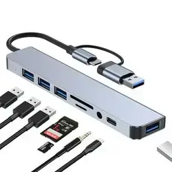 8-in-1 USB Type-C Hub Adapter. 