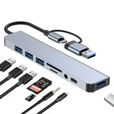 8-in-1 USB Type-C Hub Adapter.