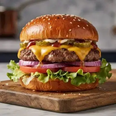 Meat Burger With Cheese