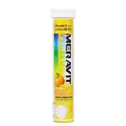 Meravit Vitamin C 1000mg+ Zinc+ Vit D3 20 Effervescent Tablets _ mera pharma