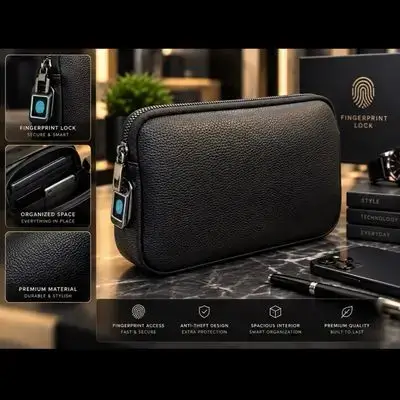 Hand Bag With FingerPrint