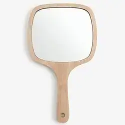 wooden hand mirror